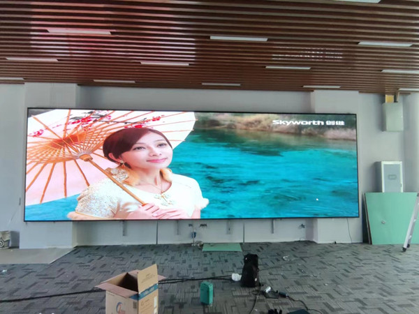 周至P1.53led小间距屏安装案例